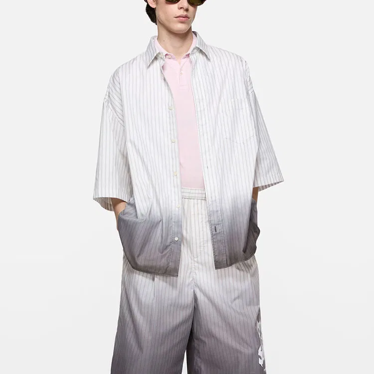 Мужская рубашка Midsummer Capsule Collection SS26 Acne Studios, White/Brown — фото 3