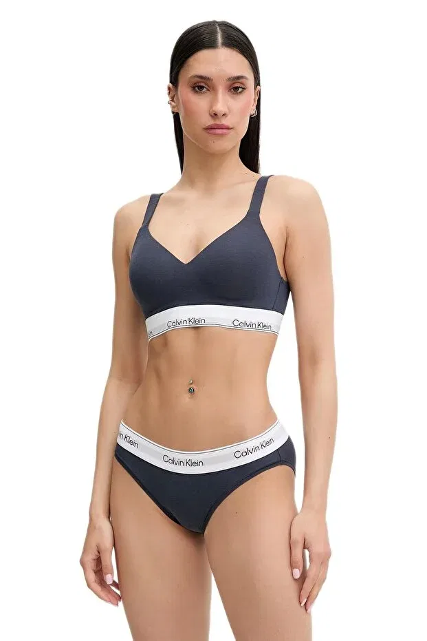 Женская бралетте с V-образным вырезом Calvin Klein, Navy Blue — фото 2