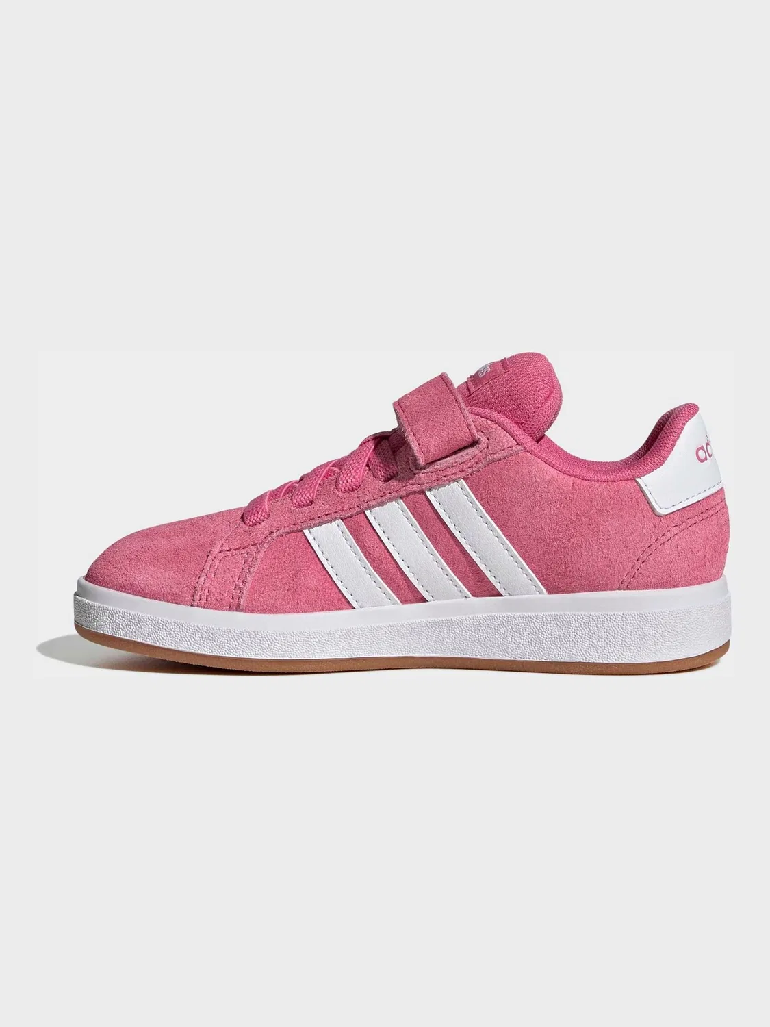 Кроссовки детские adidas Grand Court 00s на эластичных шнурках, розовые — фото 4