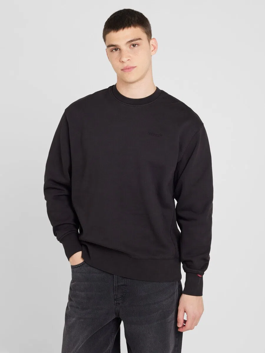 Толстовка LEVI'S «Authentic Crewneck Sweatshirt» черного цвета — фото 3