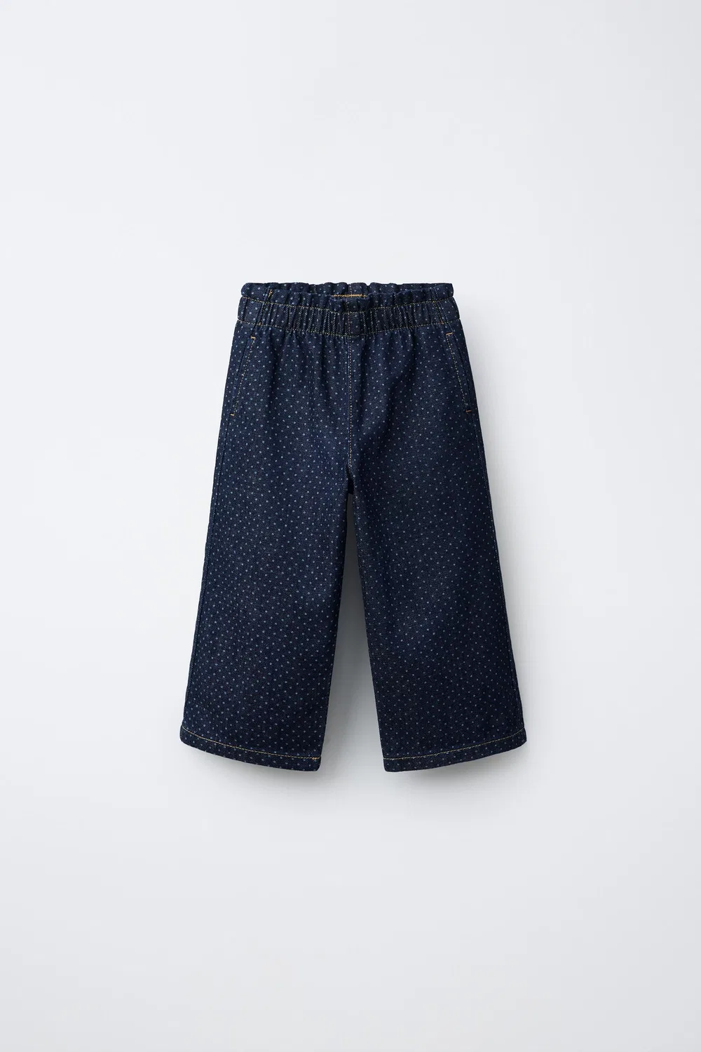 Широкие джинсы в горошек ZARA, Blue