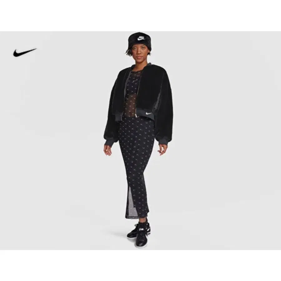 Женский двусторонний бомбер Nike W Sportswear, Черный — фото 3