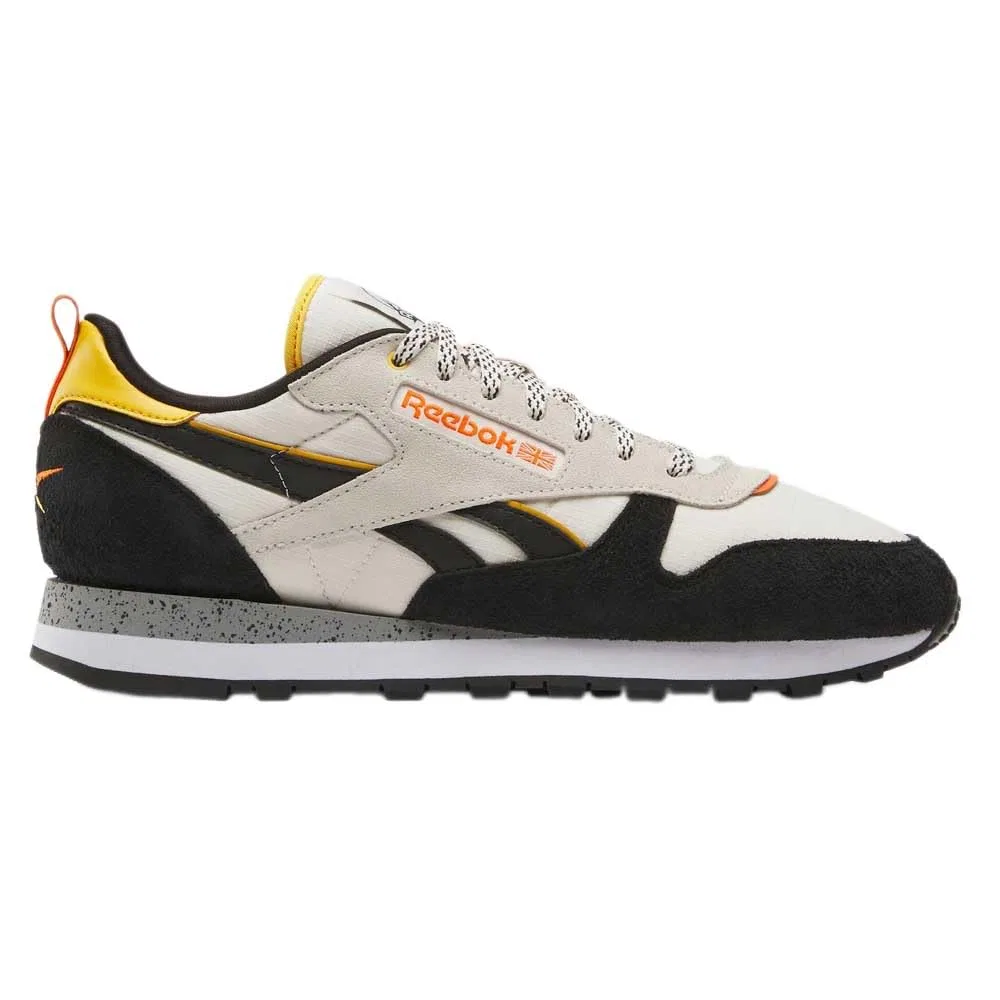 Детские кроссовки для девочек Classic Leather Reebok, Alabaster Black Fiercegold