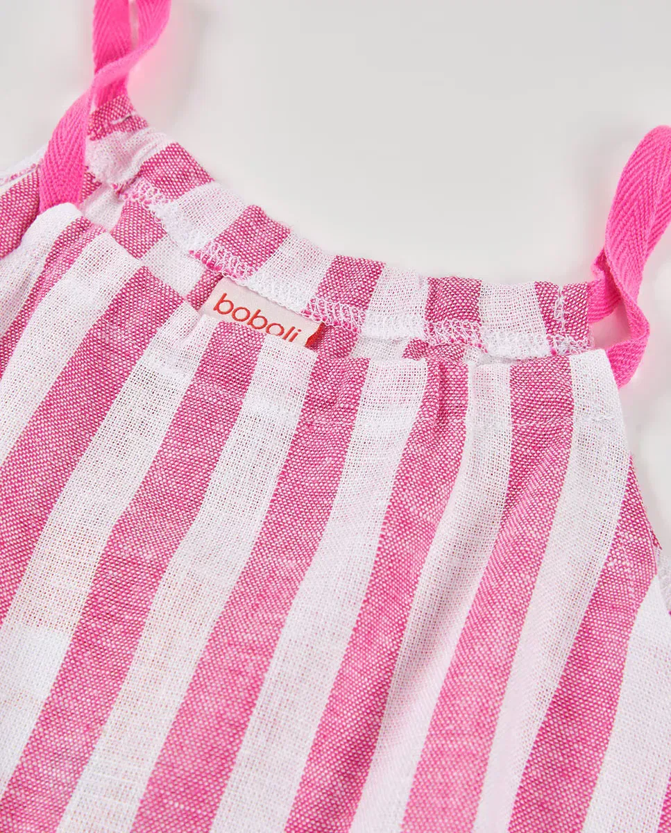 Детское платье для девочек в полоску Boboli, Rosa — фото 4