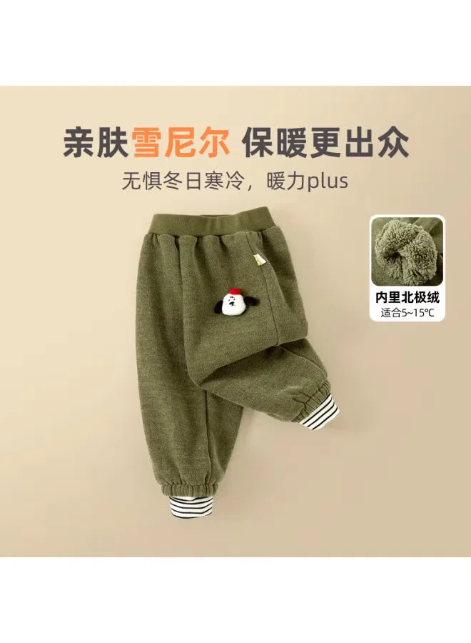 Штаны утепленные с флисовой подкладкой Doodle Home, зеленый — фото 2