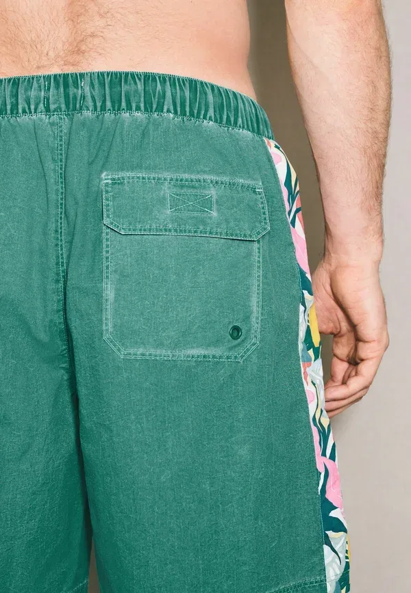 Шорты с принтом Regular fit edit printed panel boardshort, Next, green, зеленый — фото 4