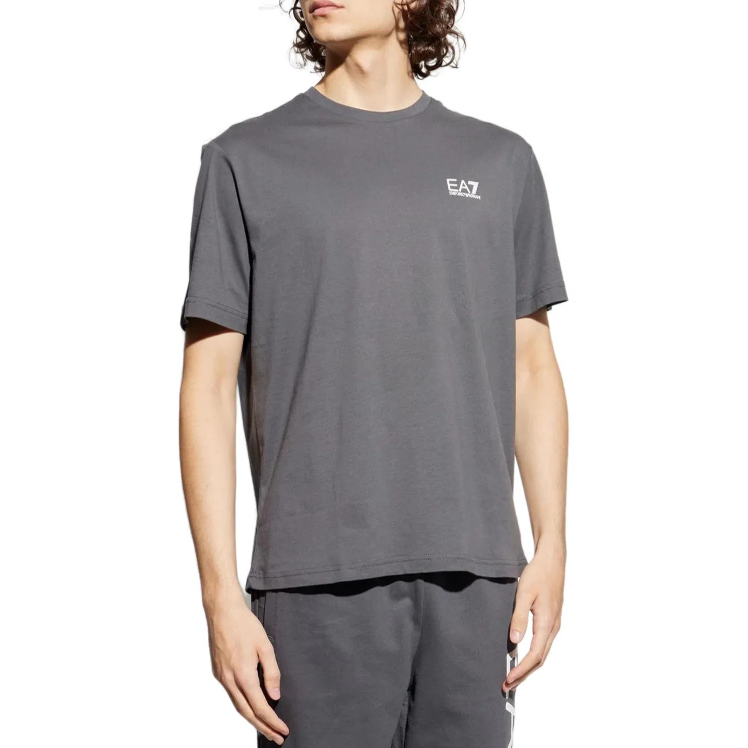 Мужская футболка с логотипом Ea7 Logo Detailed Crewneck T Shirt Emporio Armani — фото 3