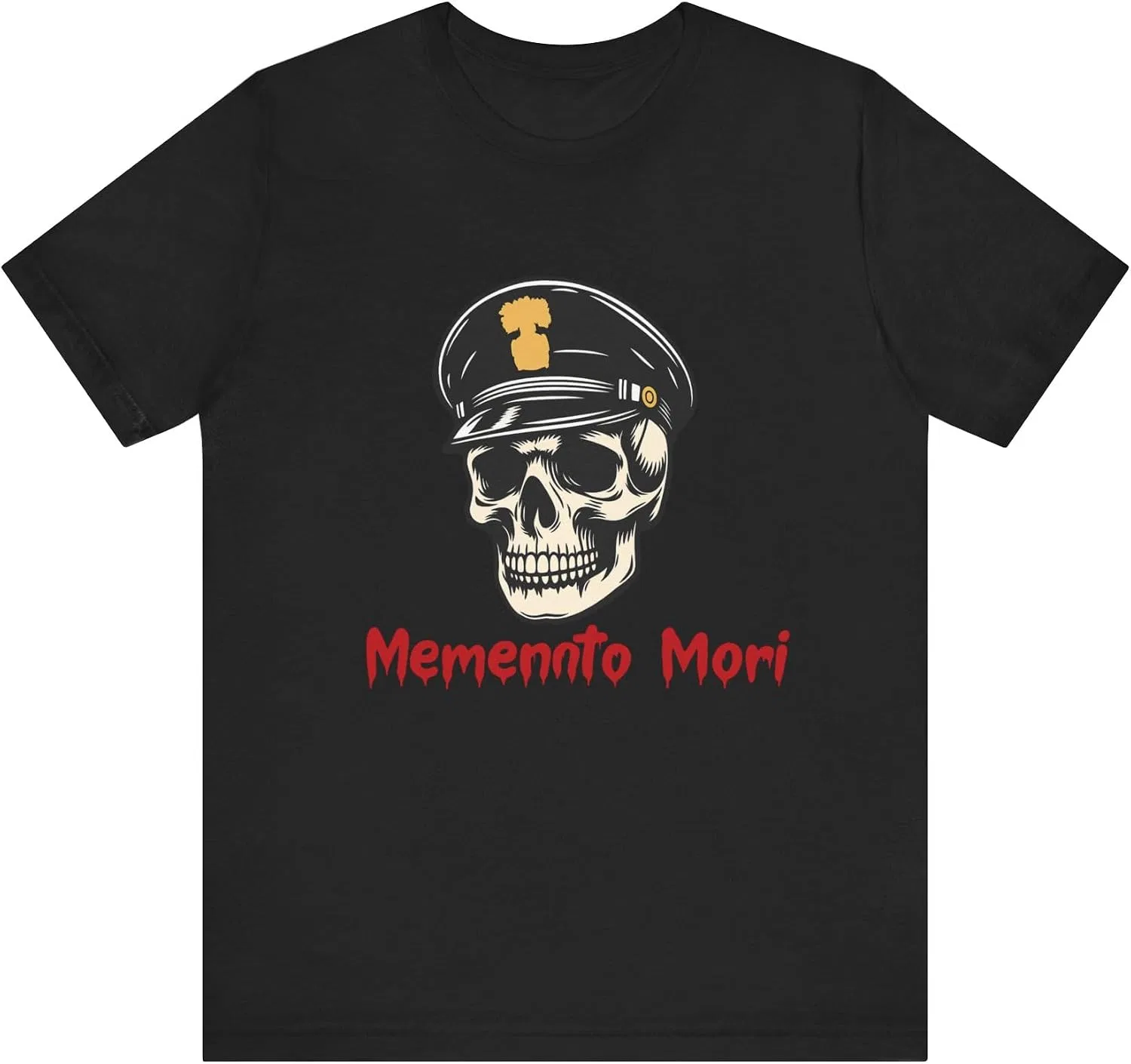 Унисекс футболка с принтом Memento Mori Bella+Canvas, Black