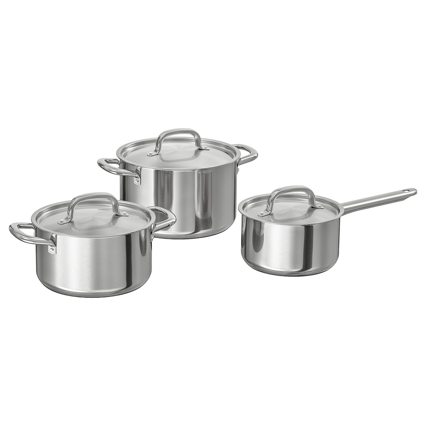 

IKEA 365+ ИКЕА/365+ Набор кастрюль, 3 предмета, нержавеющ сталь IKEA