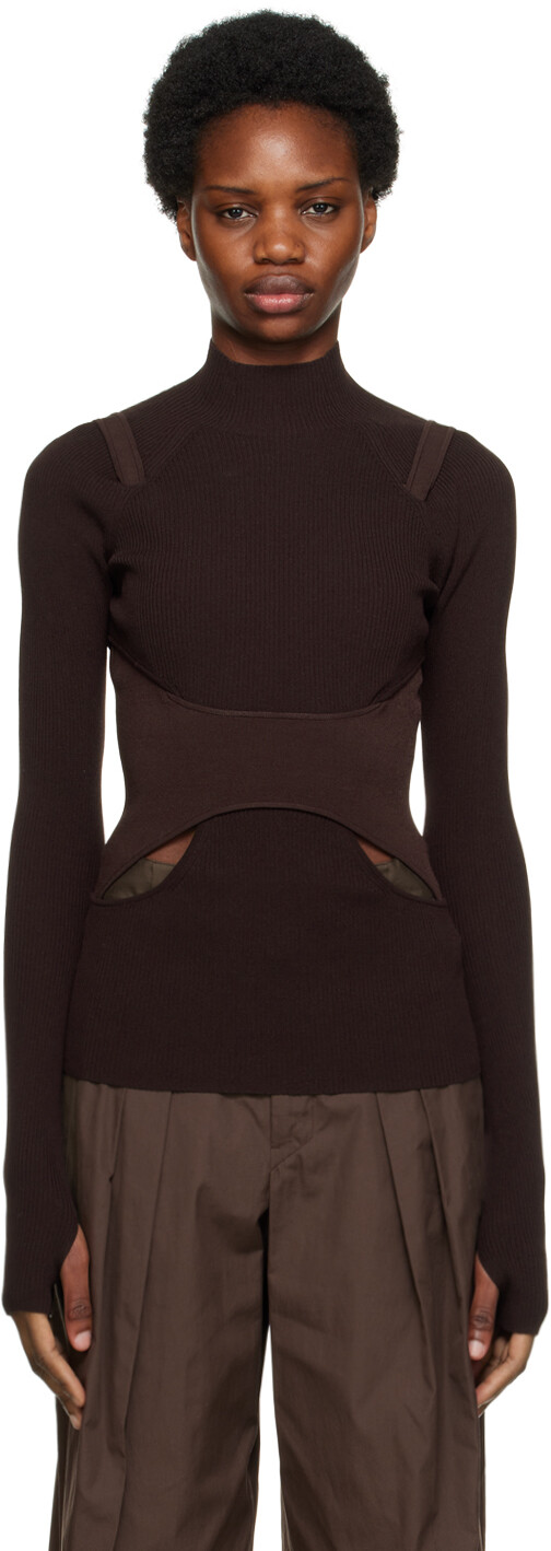 

Коричневая водолазка Interlink Skivvy Dion Lee, Коричневый, Коричневая водолазка Interlink Skivvy Dion Lee