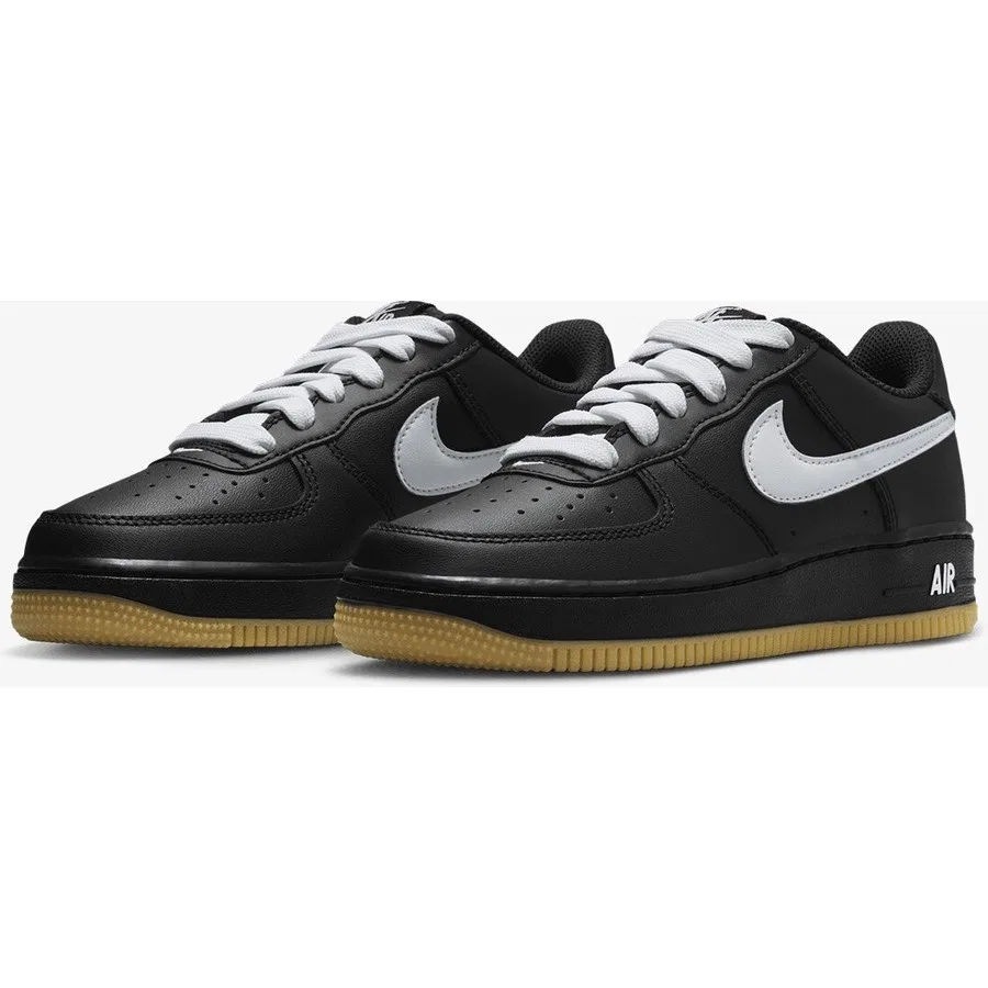 Кроссовки с кожаным верхом Nike Air Force 1 Lv8 3 Gs, Бело-золотой — фото 3