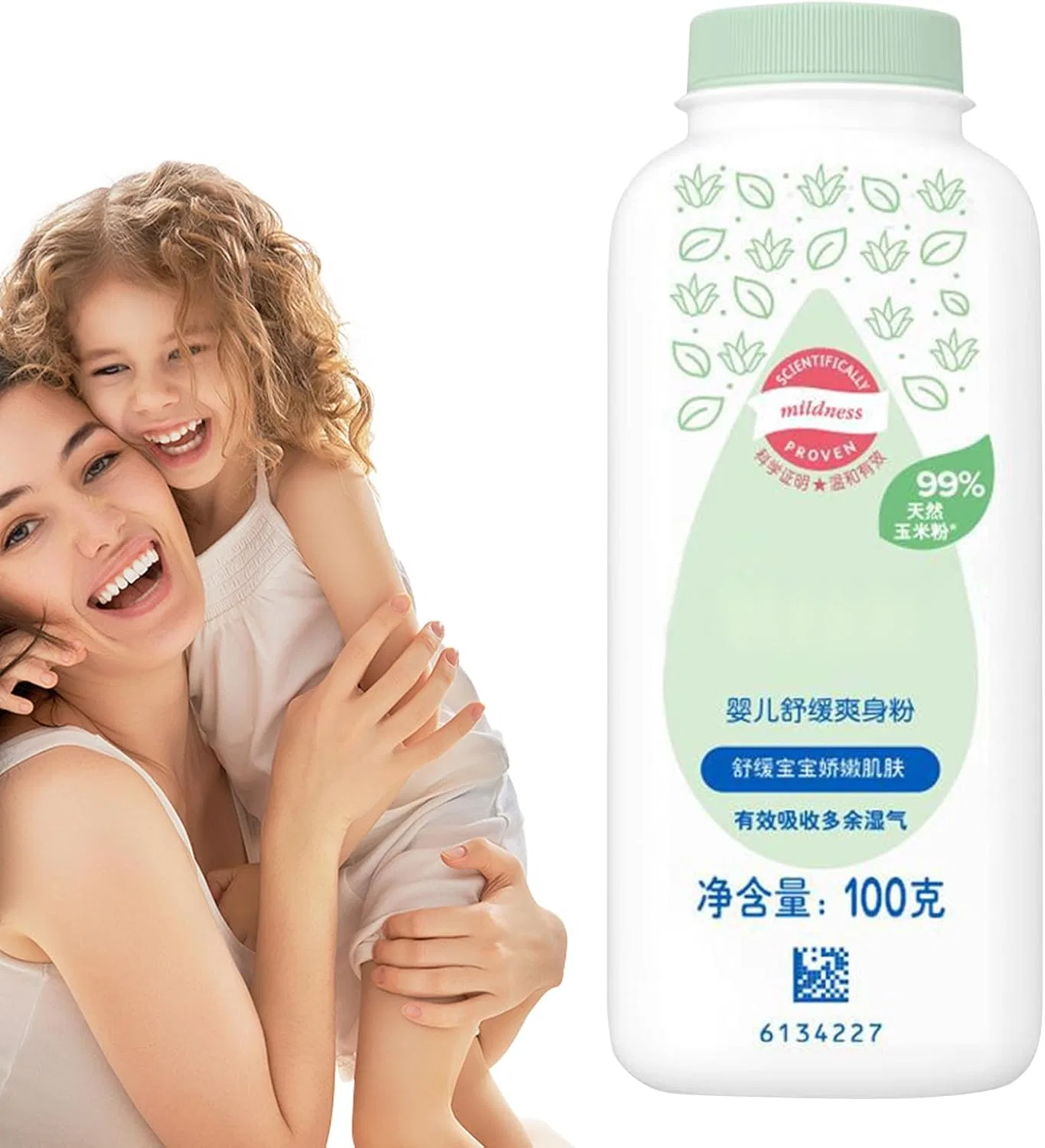 Тальк для тела, кукурузный крахмал, 100 г Generisch