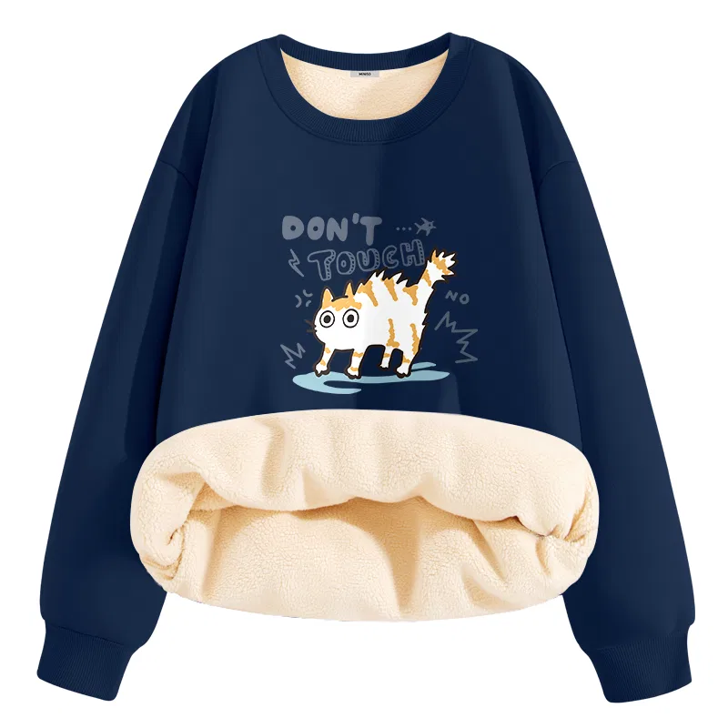 Детский свитшот безрукавный MINISO, Navy Blue (Kitten Warning)