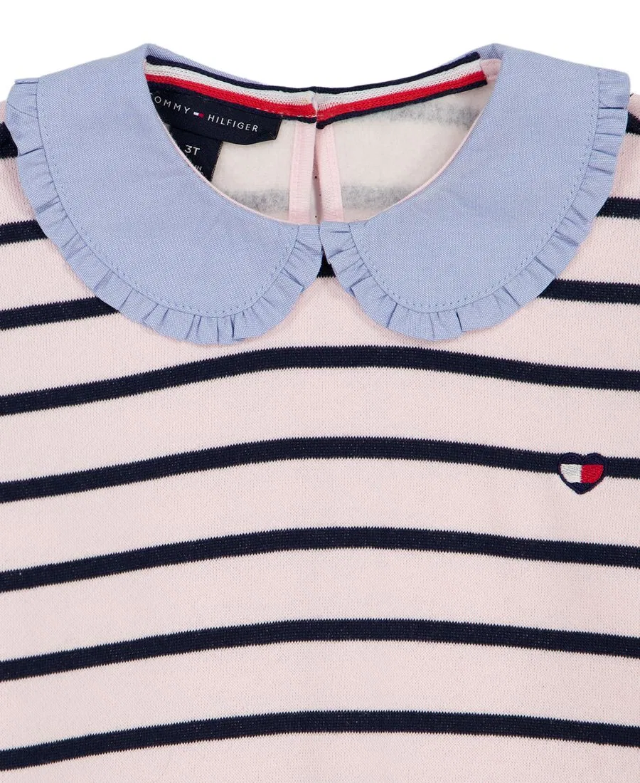 Детский комплект из топа и брюк с длинным рукавом, с принтом Tommy Hilfiger, Pink/Navy — фото 3