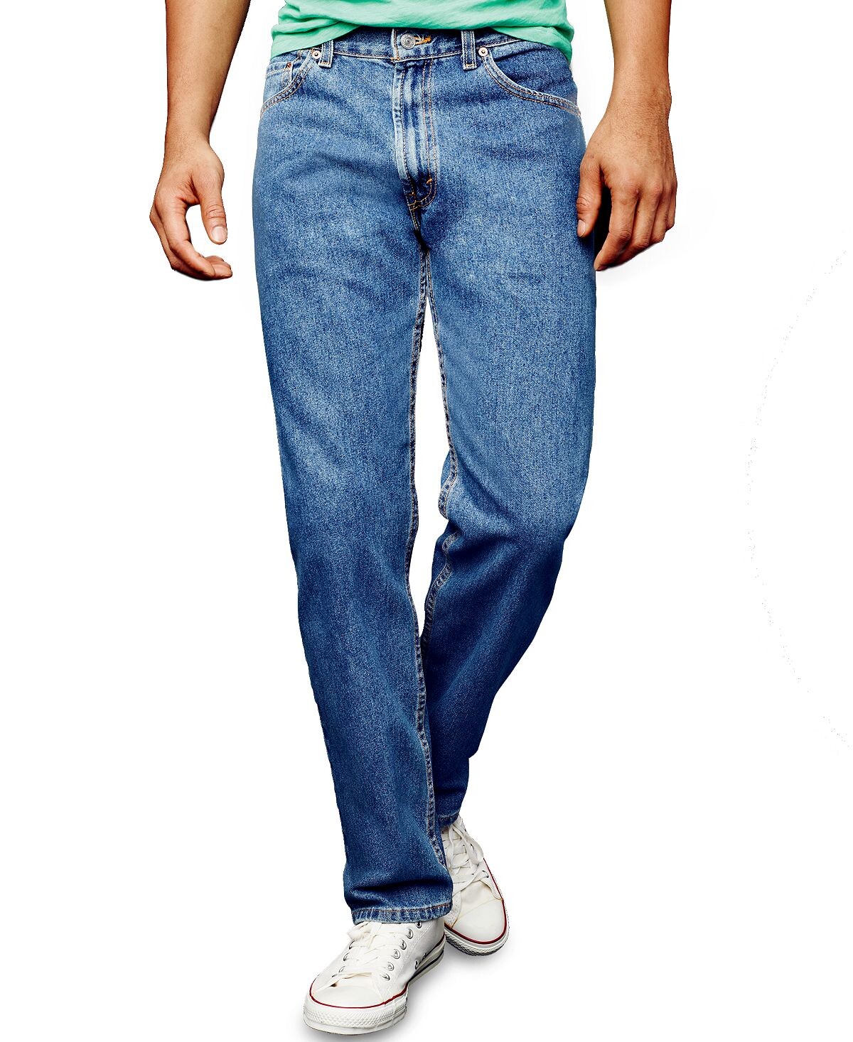 Мужские джинсы Levi’s 505™ Regular Fit, прямой крой, средне-синий