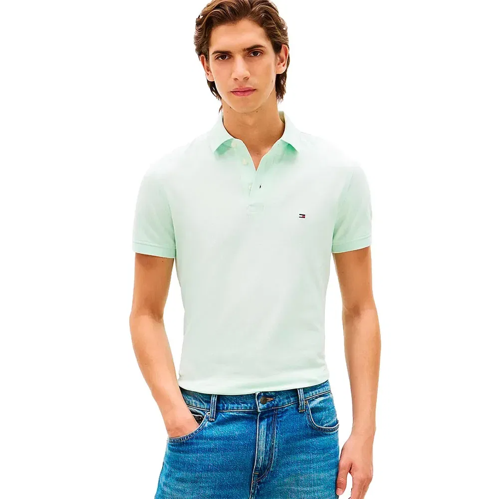 Поло Slim с коротким рукавом 1985 Tommy Hilfiger, зеленый