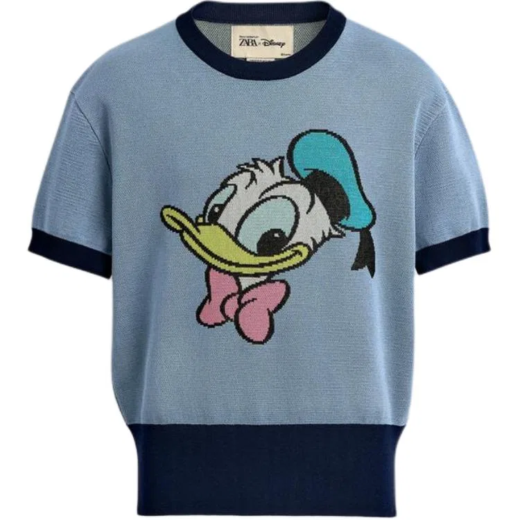 Мужская футболка с принтом x Disney Harry Lambert FW25, ZARA, Blue