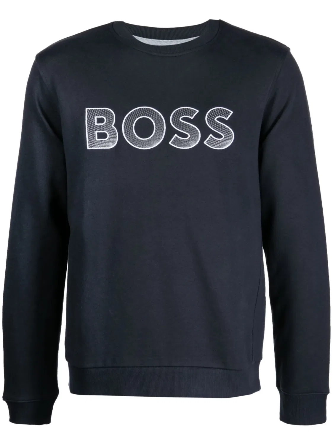 Свитшот с вшитым логотипом BOSS, черный