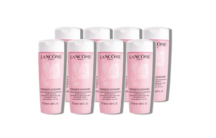 Женский тонер очищающий и смягчающий, набор 5×50 мл, LANCOME, Rose — фото 3