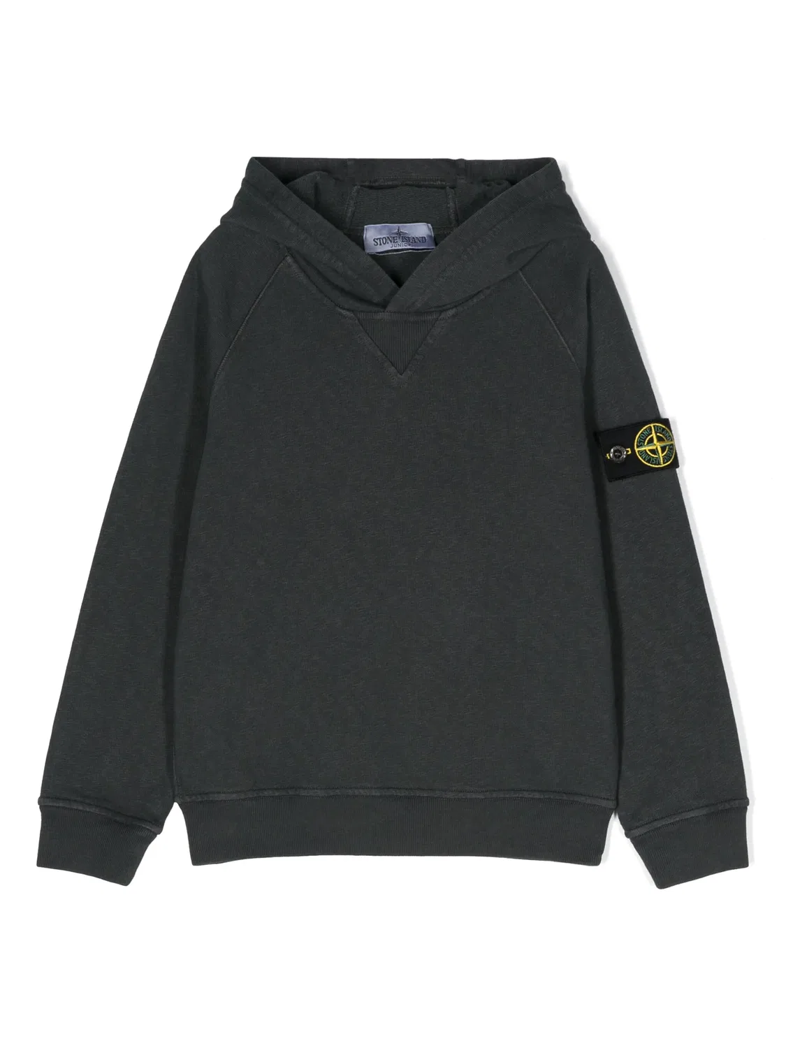 Худи с компасом из хлопка Stone Island, серый