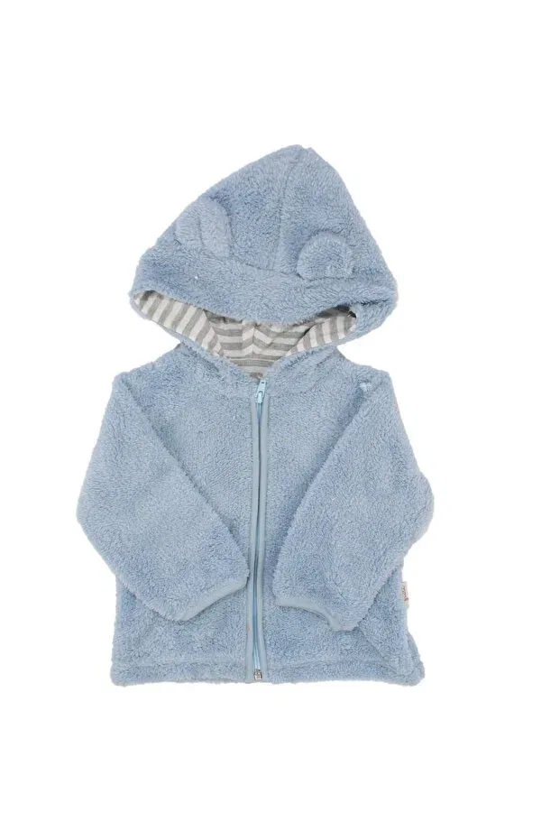 Детский кардиган с капюшоном на молнии из плюша Generic Brands, Colored — фото 4