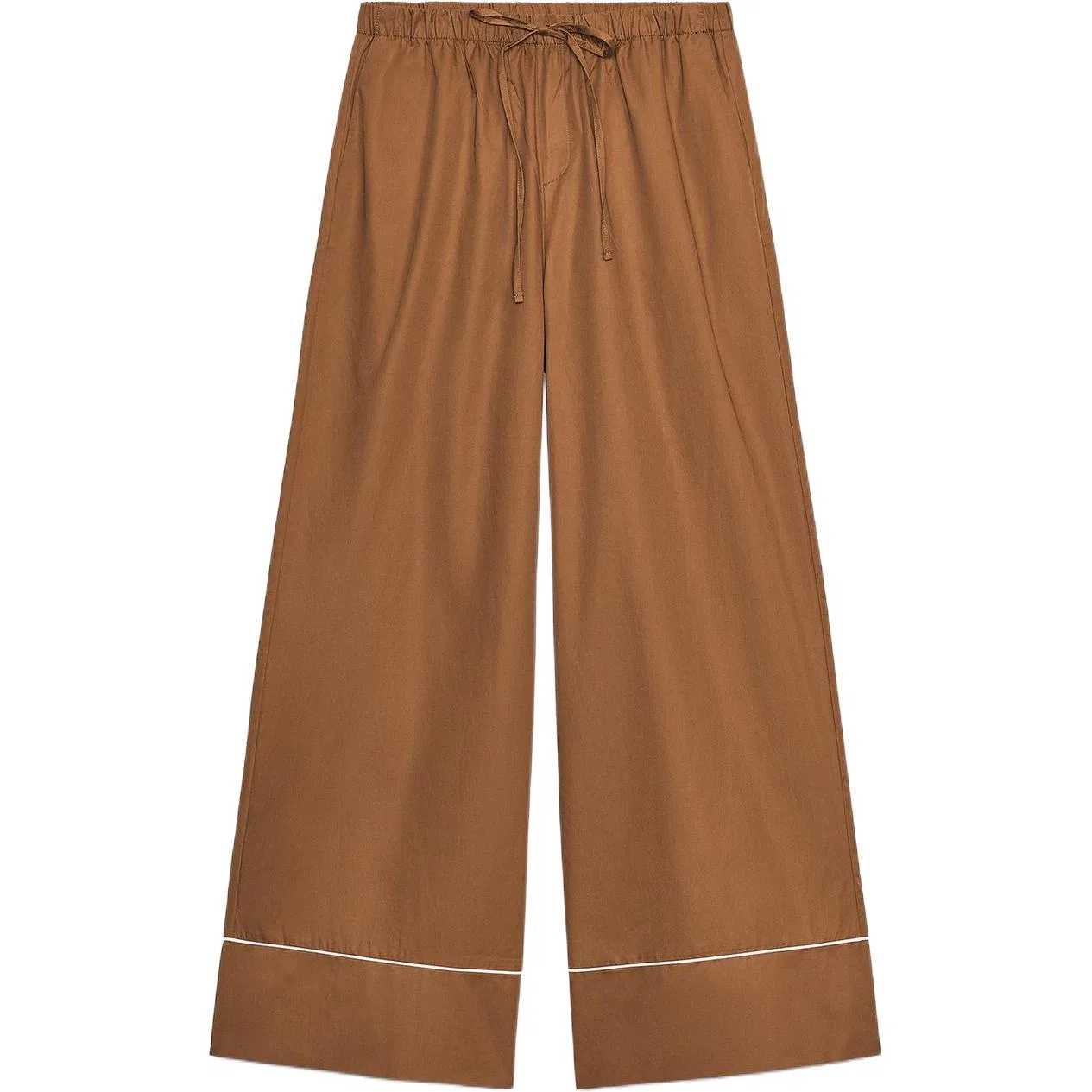 Женские брюки свободного кроя с широкой штаниной Medium Camel ZARA, Medium Camel