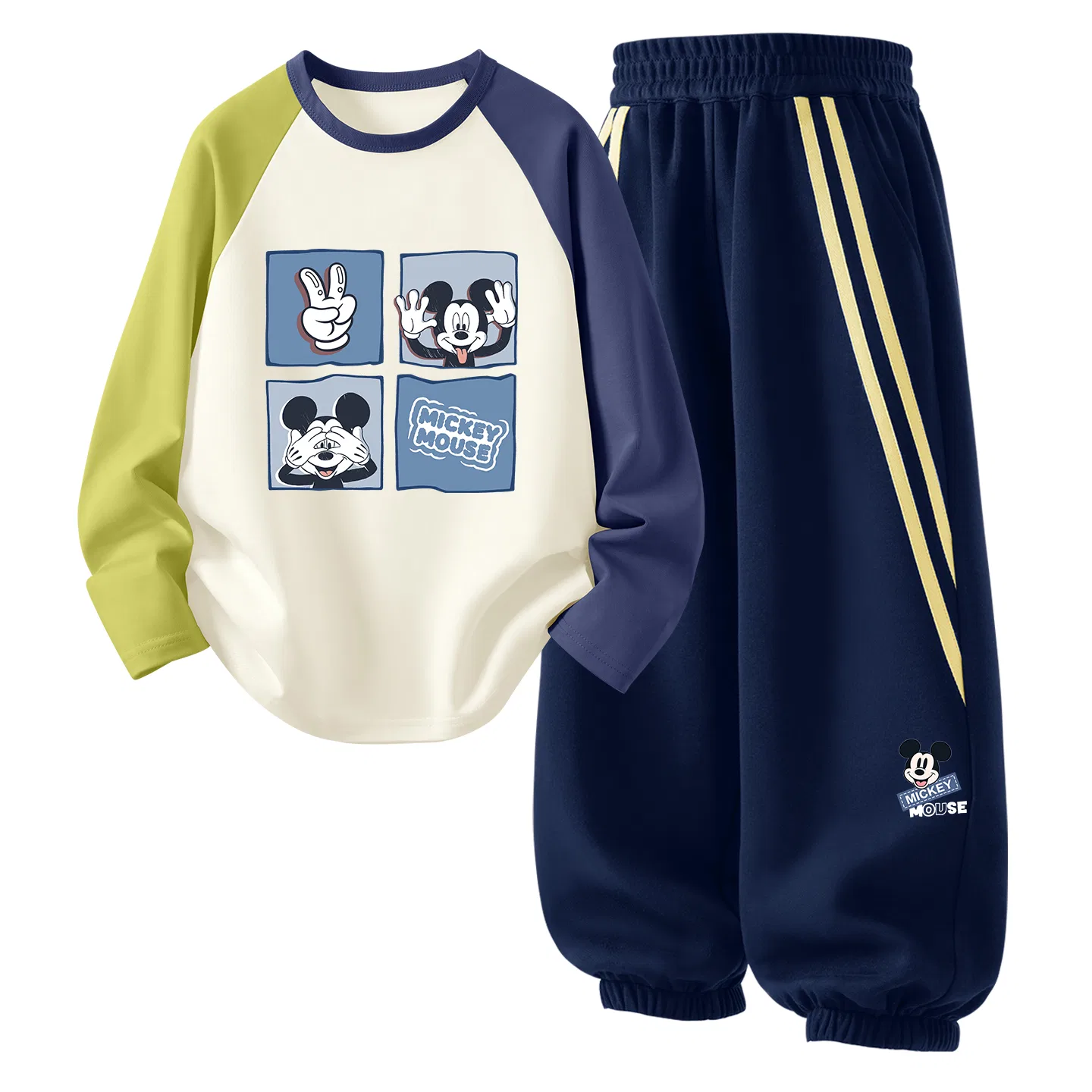 Детский комплект спортивной одежды с принтом Disney, Restful Blue Green+Happy K_Right Side Hidden Navy — фото 4