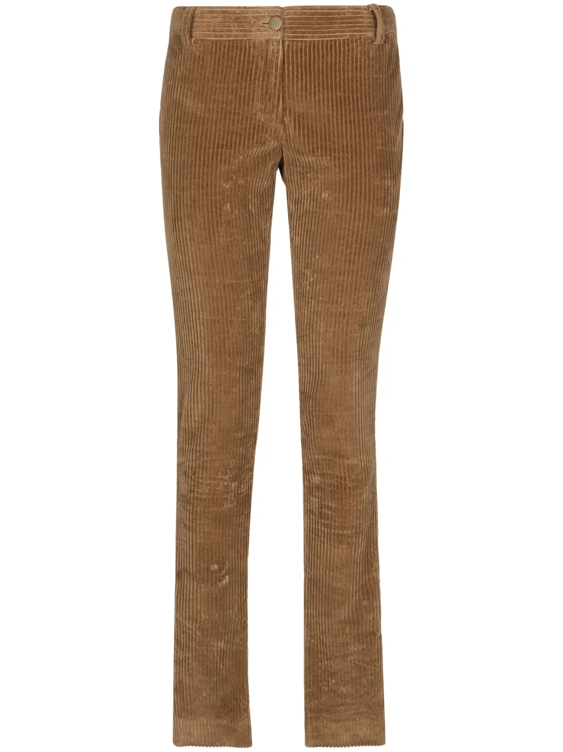 Брюки из Corduroy с низкой посадкой Dolce & Gabbana, коричневый