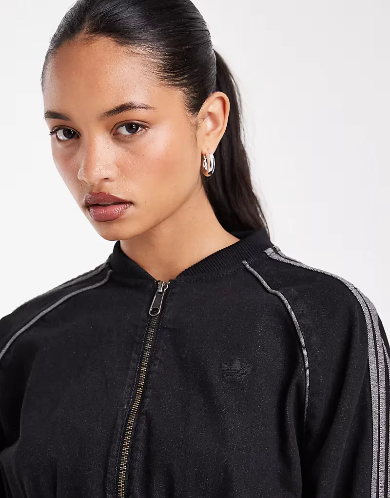 Спортивная куртка Adidas Originals SST из денима, черный — фото 3
