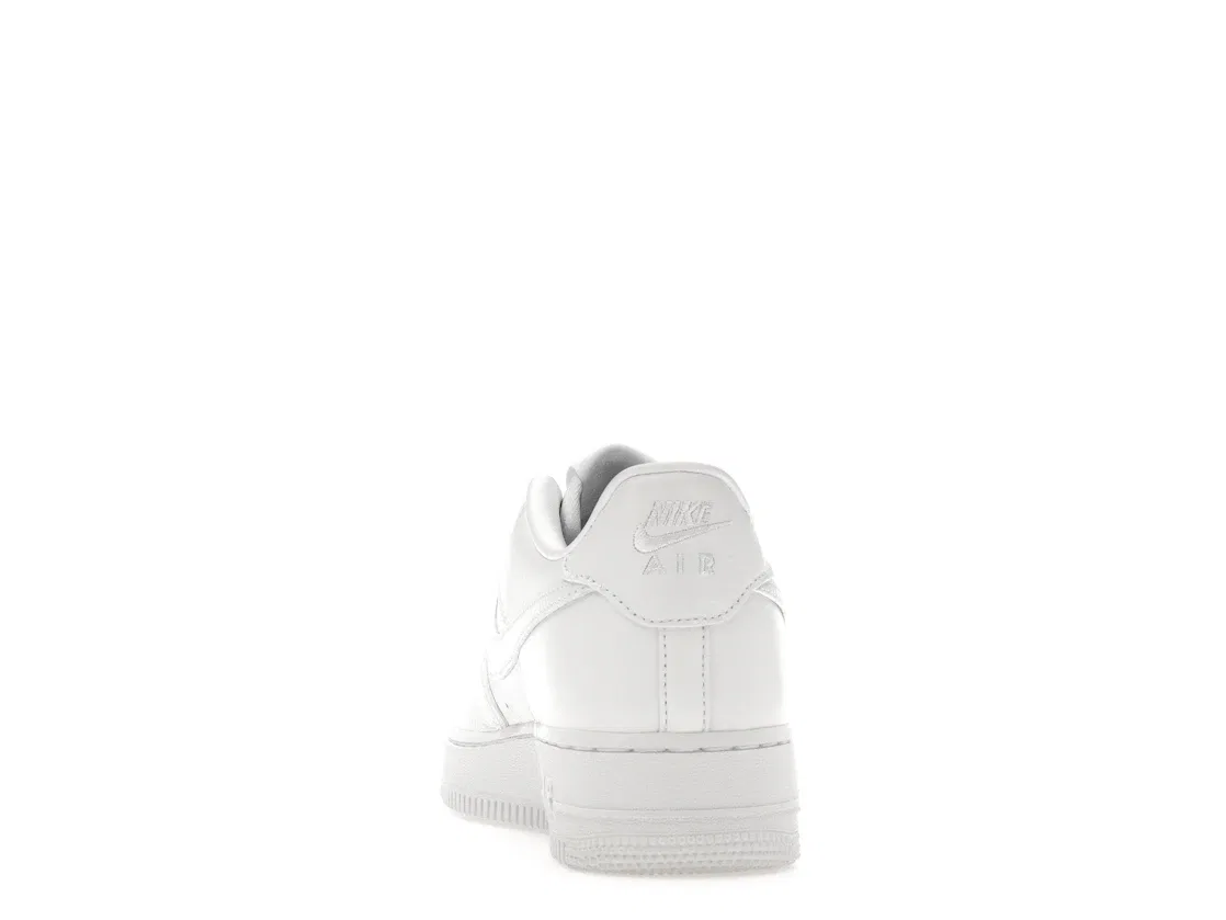 Детские кроссовки для мальчиков с перфорированным носком Nike Air Force 1 Low NOCTA, White/White/Cobalt Tint/White — фото 4