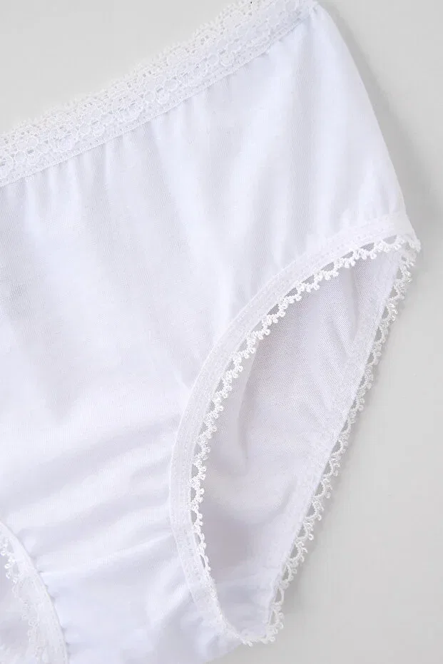 Детские трусы для девочек хлопковые 3 шт Dagi, White — фото 4