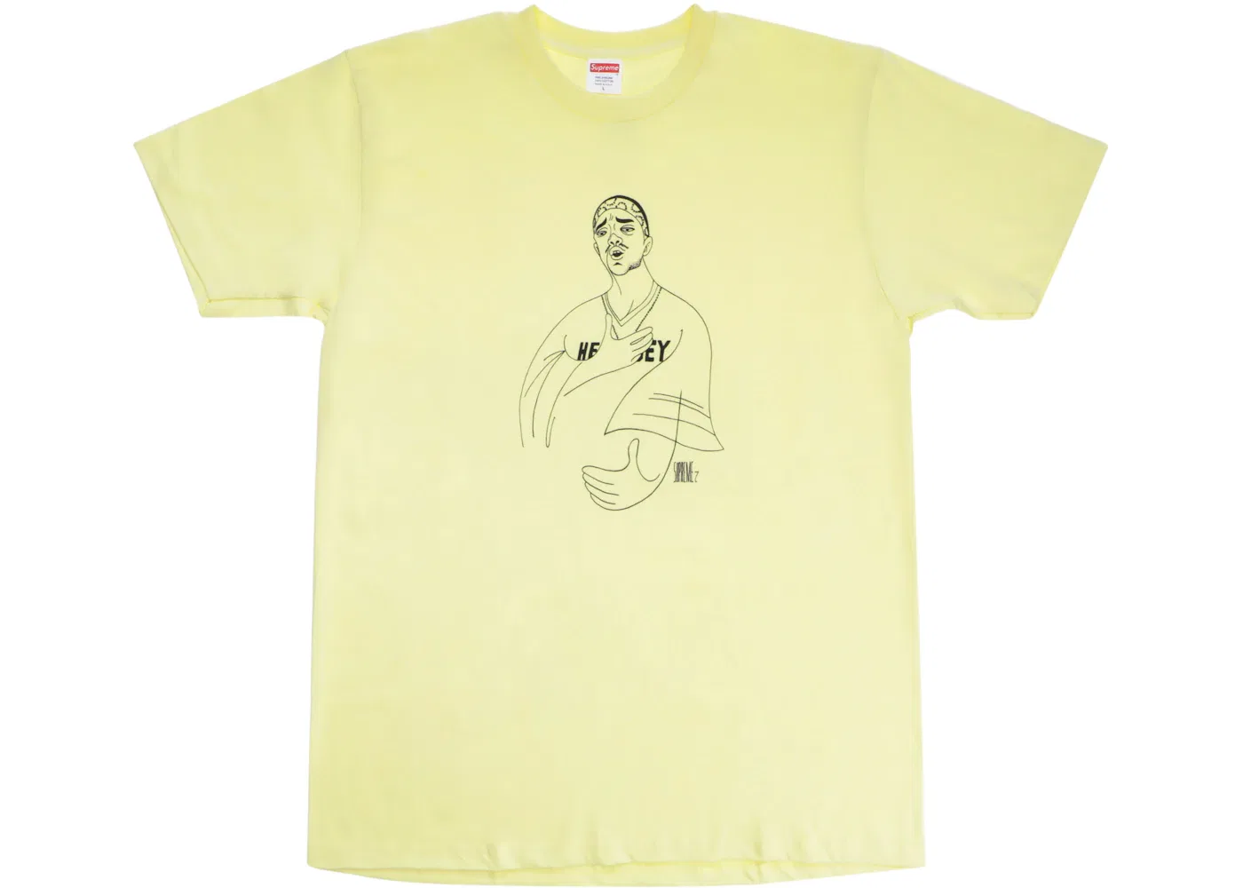 Футболка с принтом Supreme Prodigy Tee, Pale Yellow