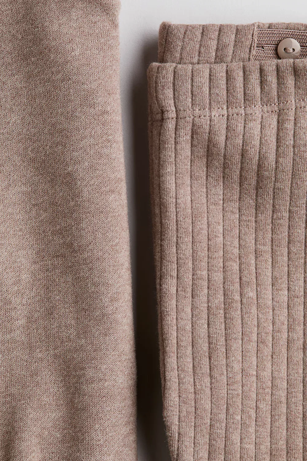 Комплект из двух предметов из хлопка H&M, Dunkelbeige — фото 2