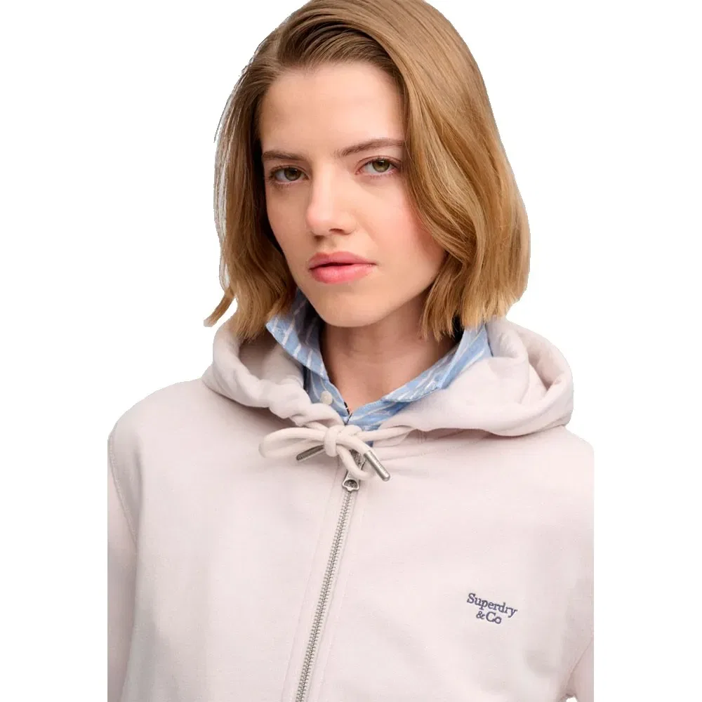Женский свитшот с капюшоном Signature Embroidered Superdry, Grey — фото 4
