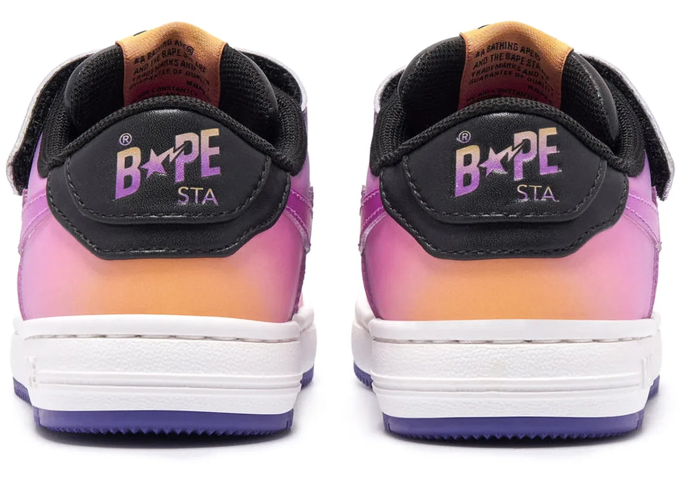 Детские кроссовки Lifestyle A Bathing Ape BAPE Sta BAPE, Purple/Black/Pink — фото 3