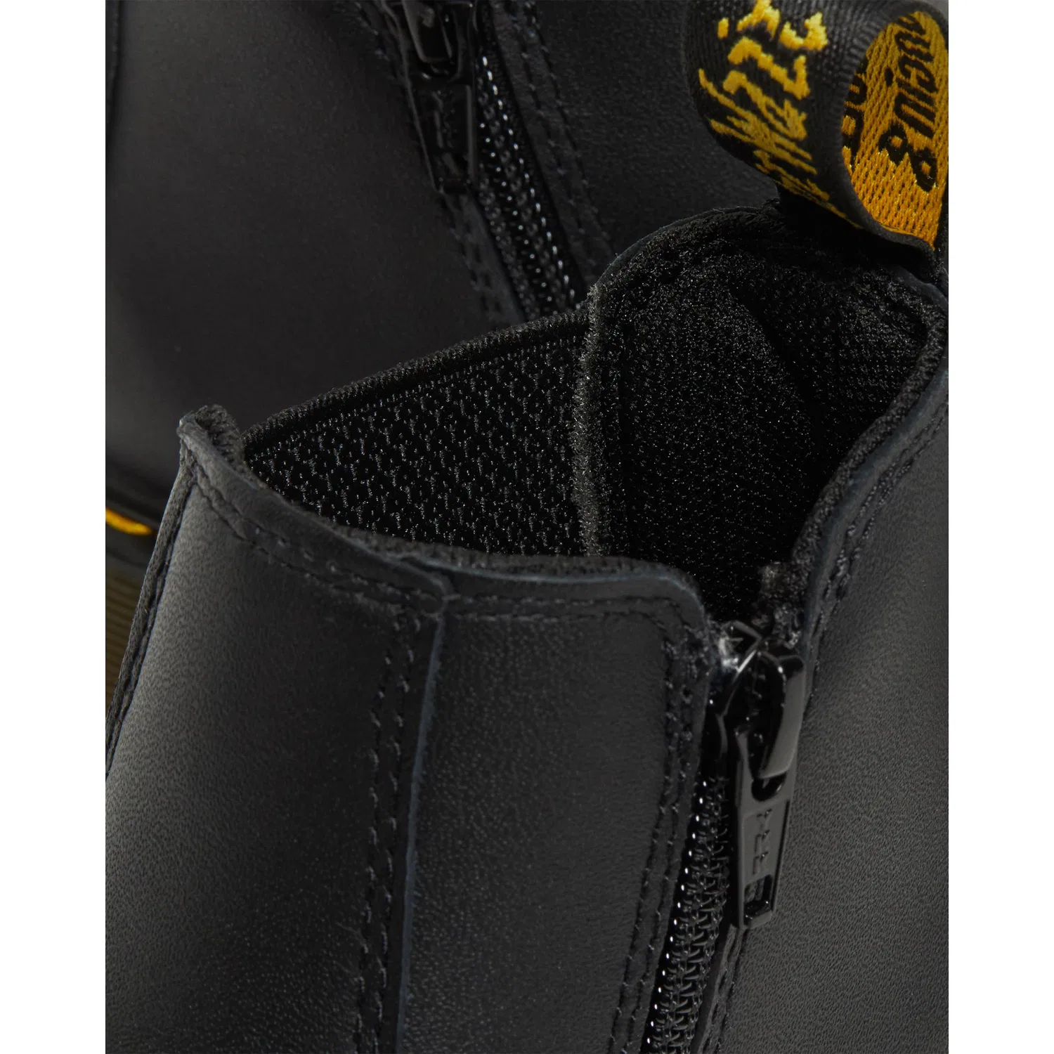 Детские челси Dr. Martens 2976 Softy T, кожаные, с контрастной строчкой, Black — фото 3