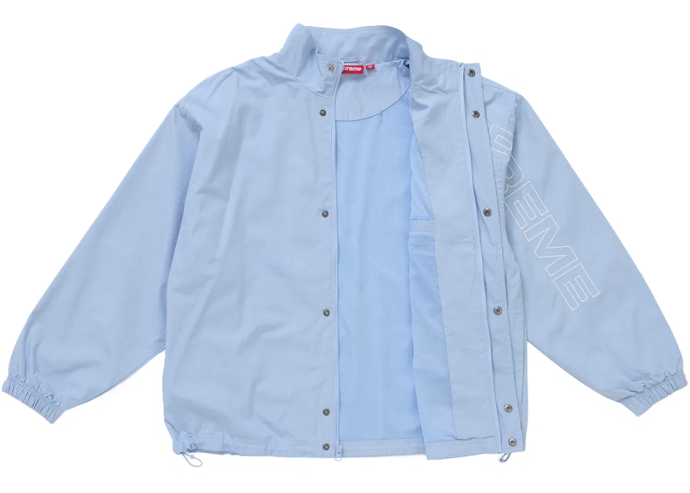 Мужская куртка из рипстопа с вышивкой Supreme, Light Blue