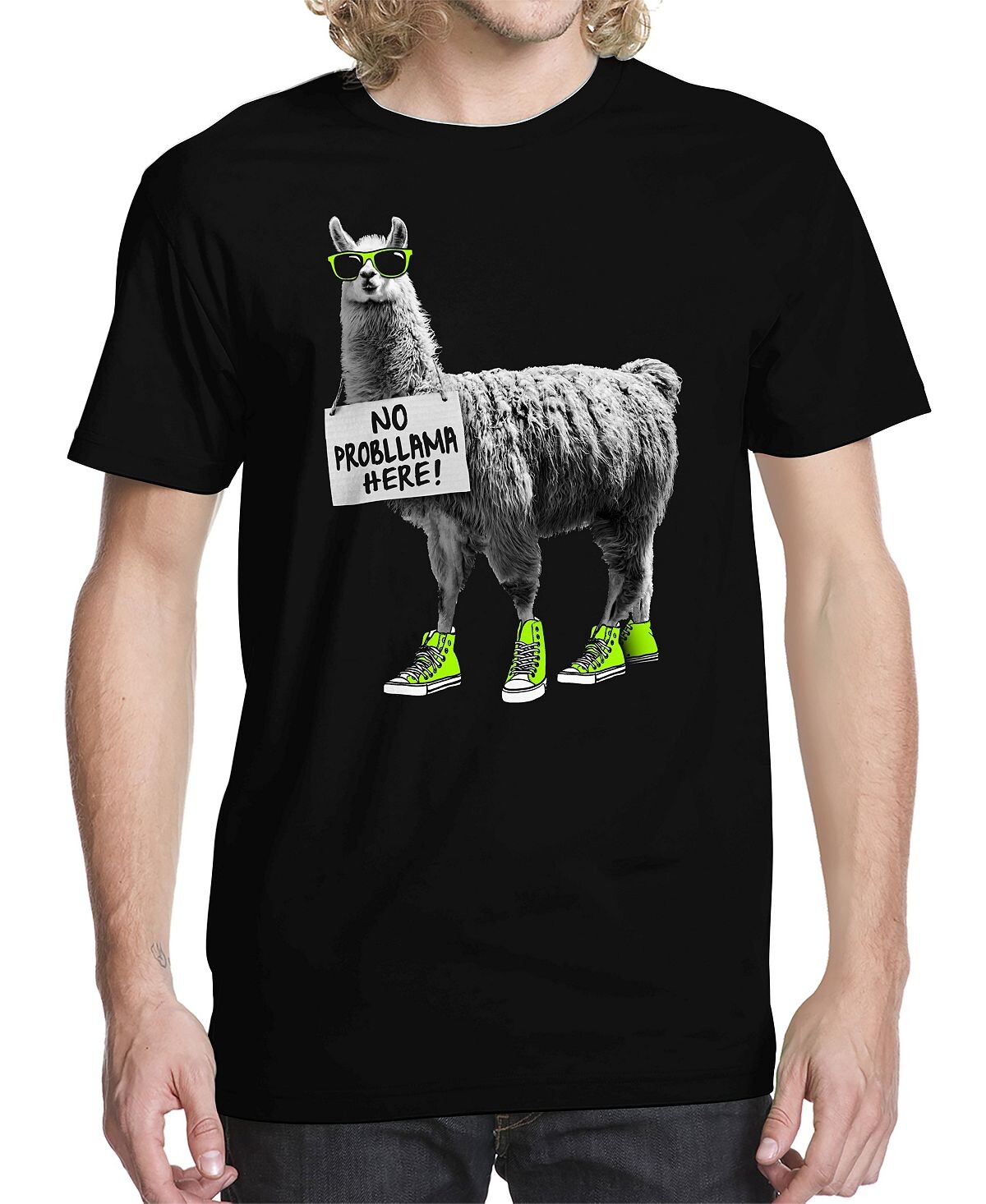 

Мужская футболка с рисунком нет проблем Buzz Shirts, черный