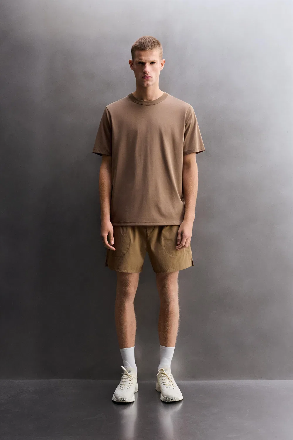 Удобная тренировочная футболка ZARA, Sand