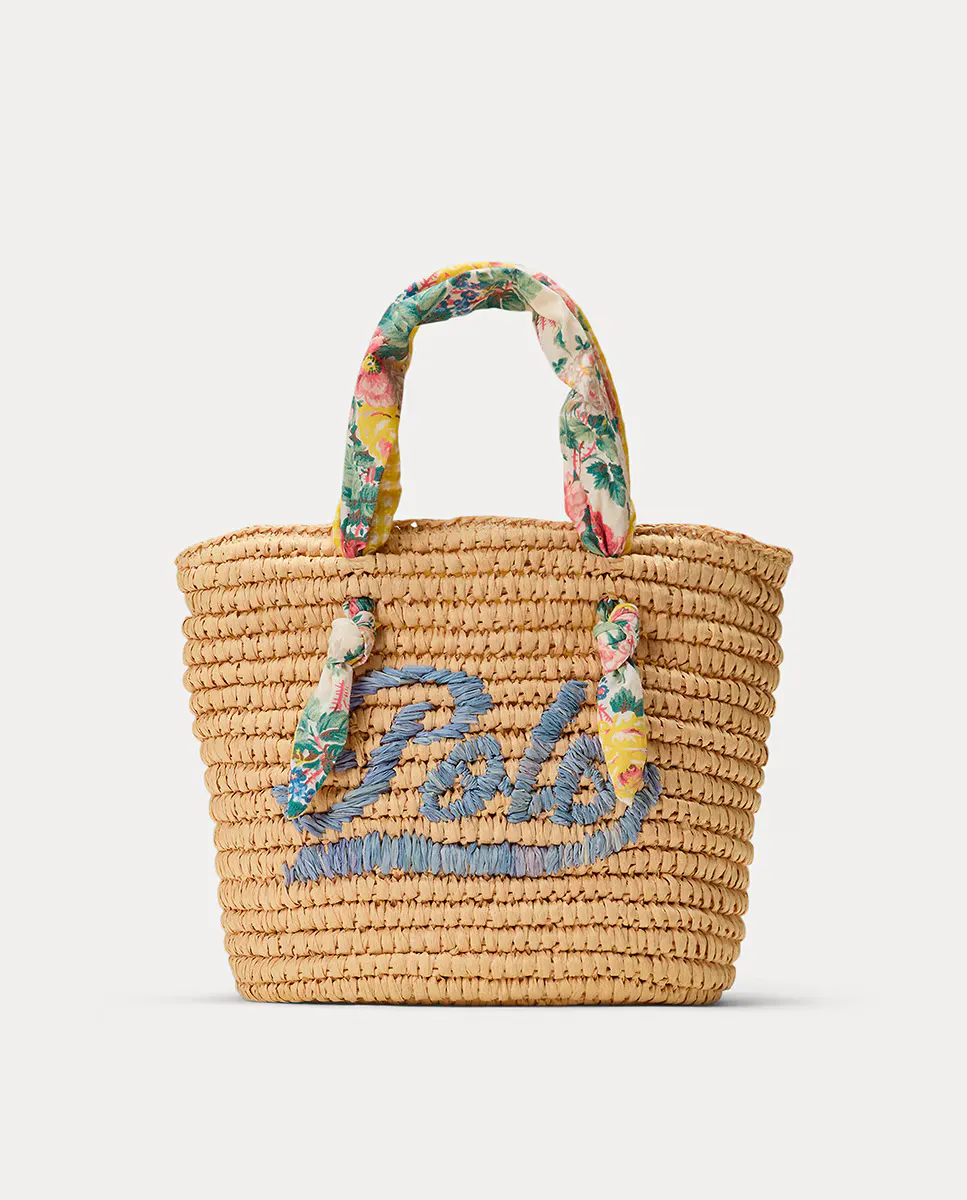 

Сумка через плечо для девочек Raffia Tote Polo Ralph Lauren, коричневый