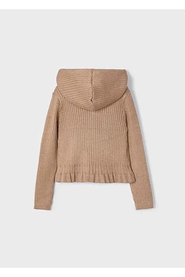 Детский кардиган для девочек с принтом Summer - seasonal girls' cardigan Mayoral, Brown — фото 3
