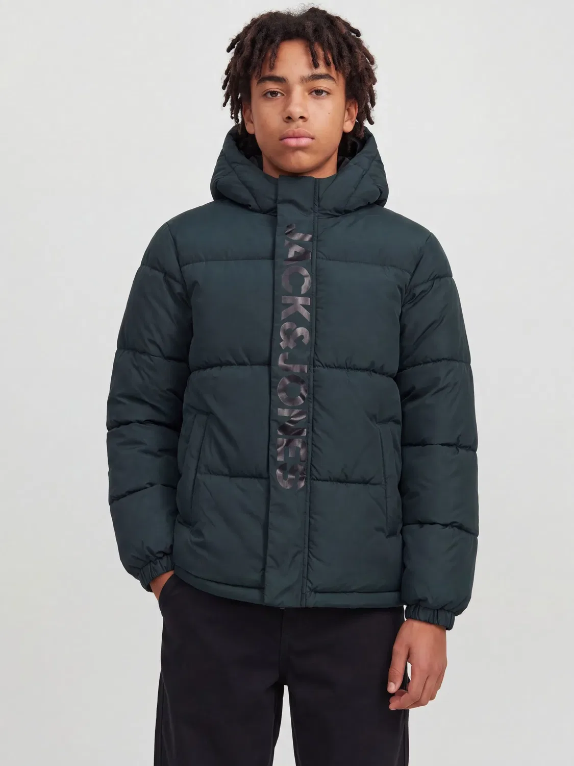 Стеганая куртка с принтом Magical Forest Jack & Jones Junior, зеленый — фото 3