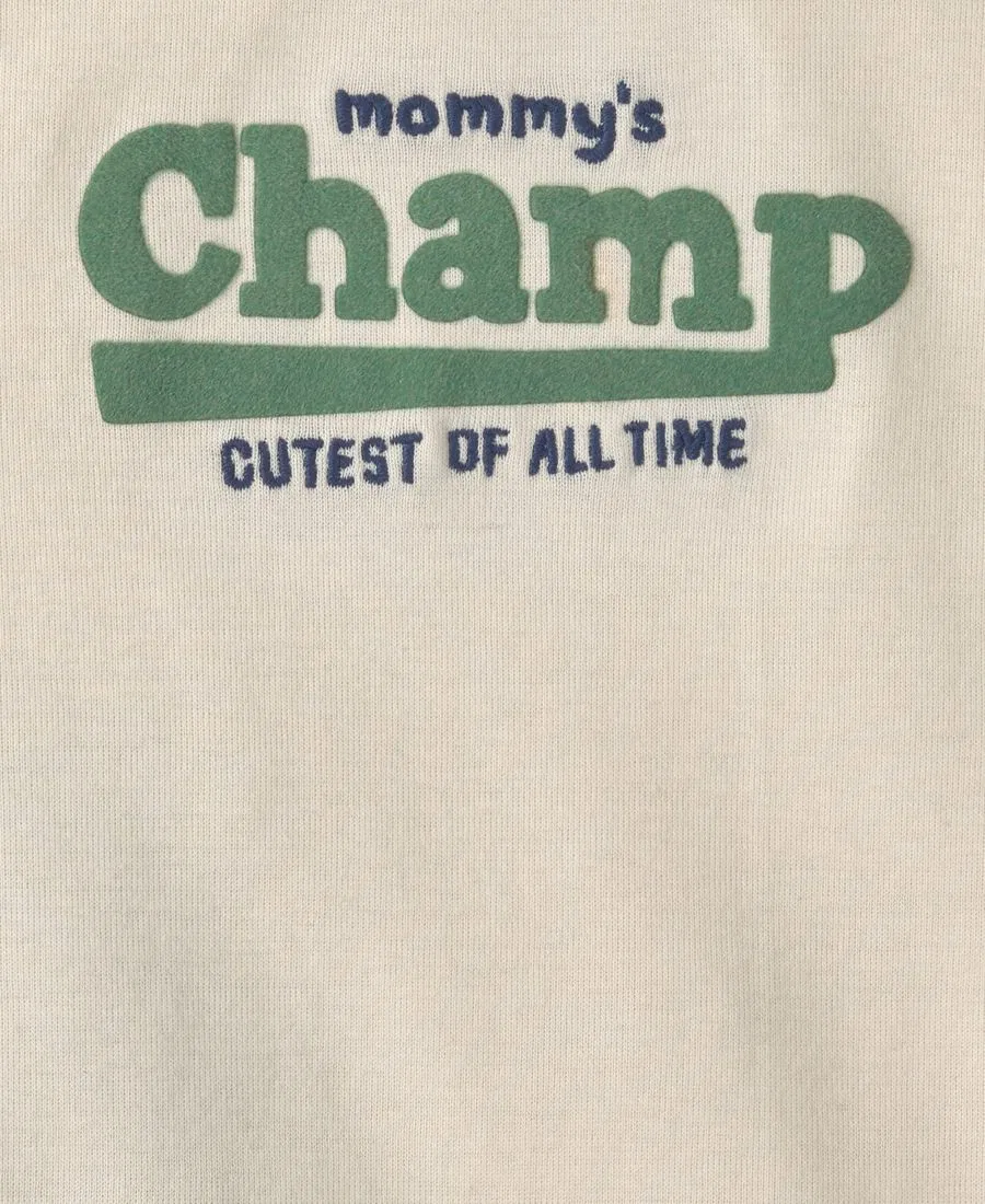 Комплект из боди и брюк Mommy's Champ Pennant Carter's, Cream/Navy — фото 3