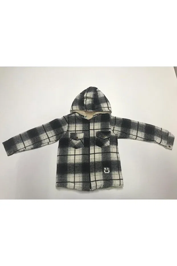 Детское пальто-худи с принтом Winter oduncu Baby Slon Kids Clup, White