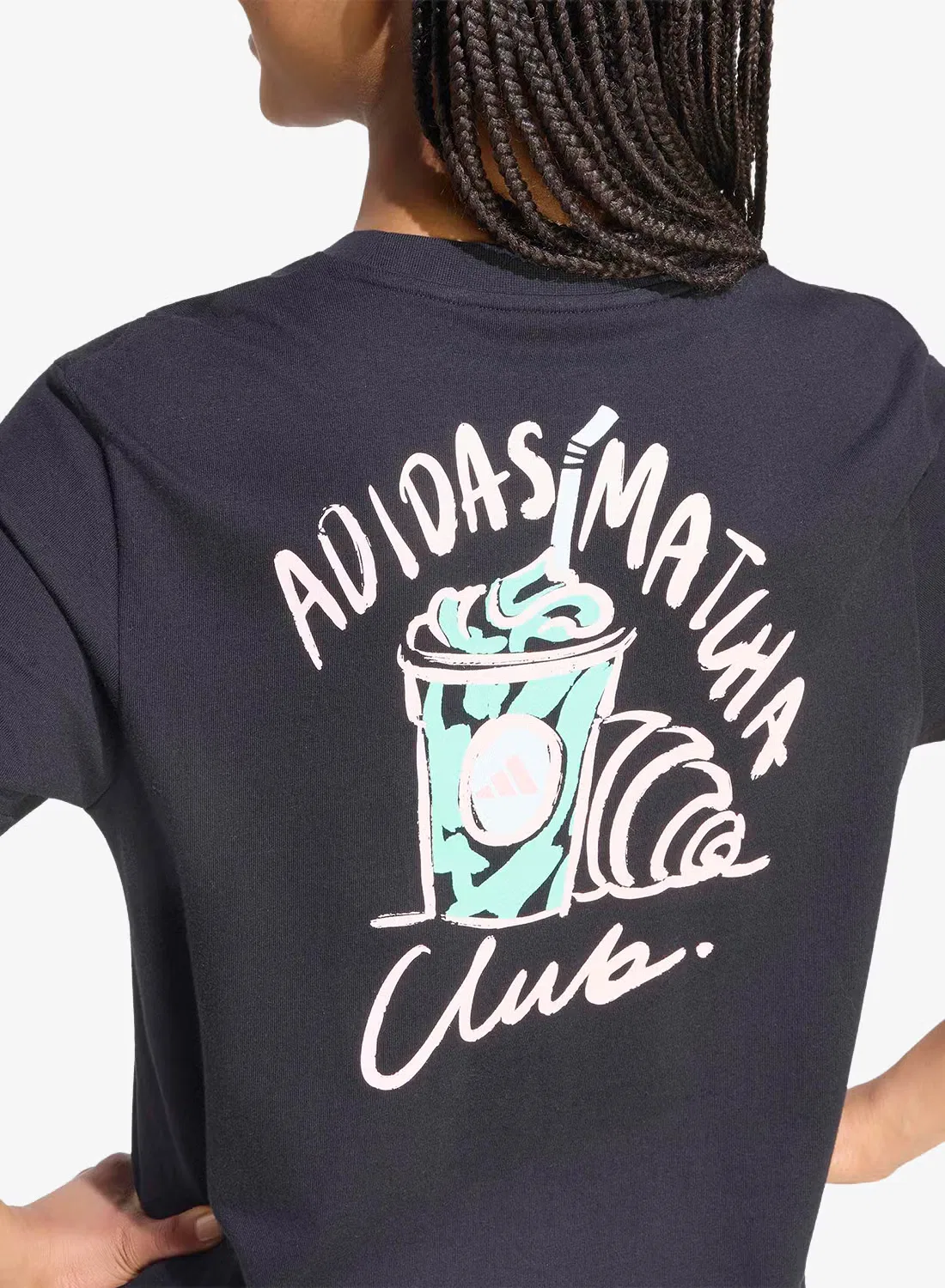 Футболка с принтом Food loose graphic Adidas, черный — фото 4