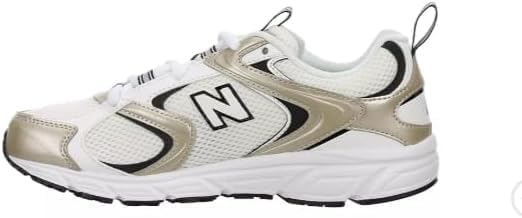 New Balance Мужские кроссовки 408 V1, Sea Salt/White/Light Gold Metallic — фото 2