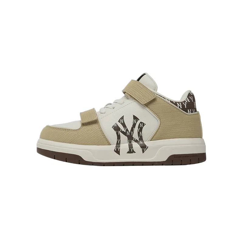 Детские кроссовки для скейтбординга с принтом MLB KIDS, Beige Yellow