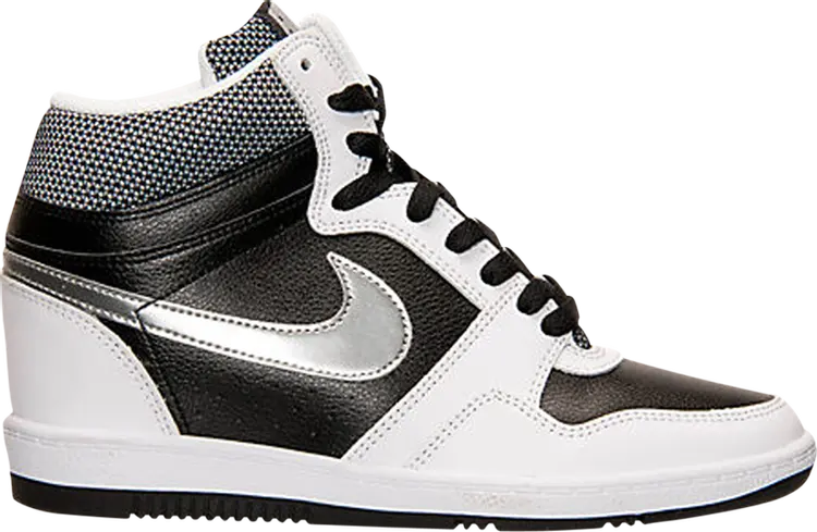Кроссовки Nike Wmns Force Sky High 'Black Metallic Silver', черный