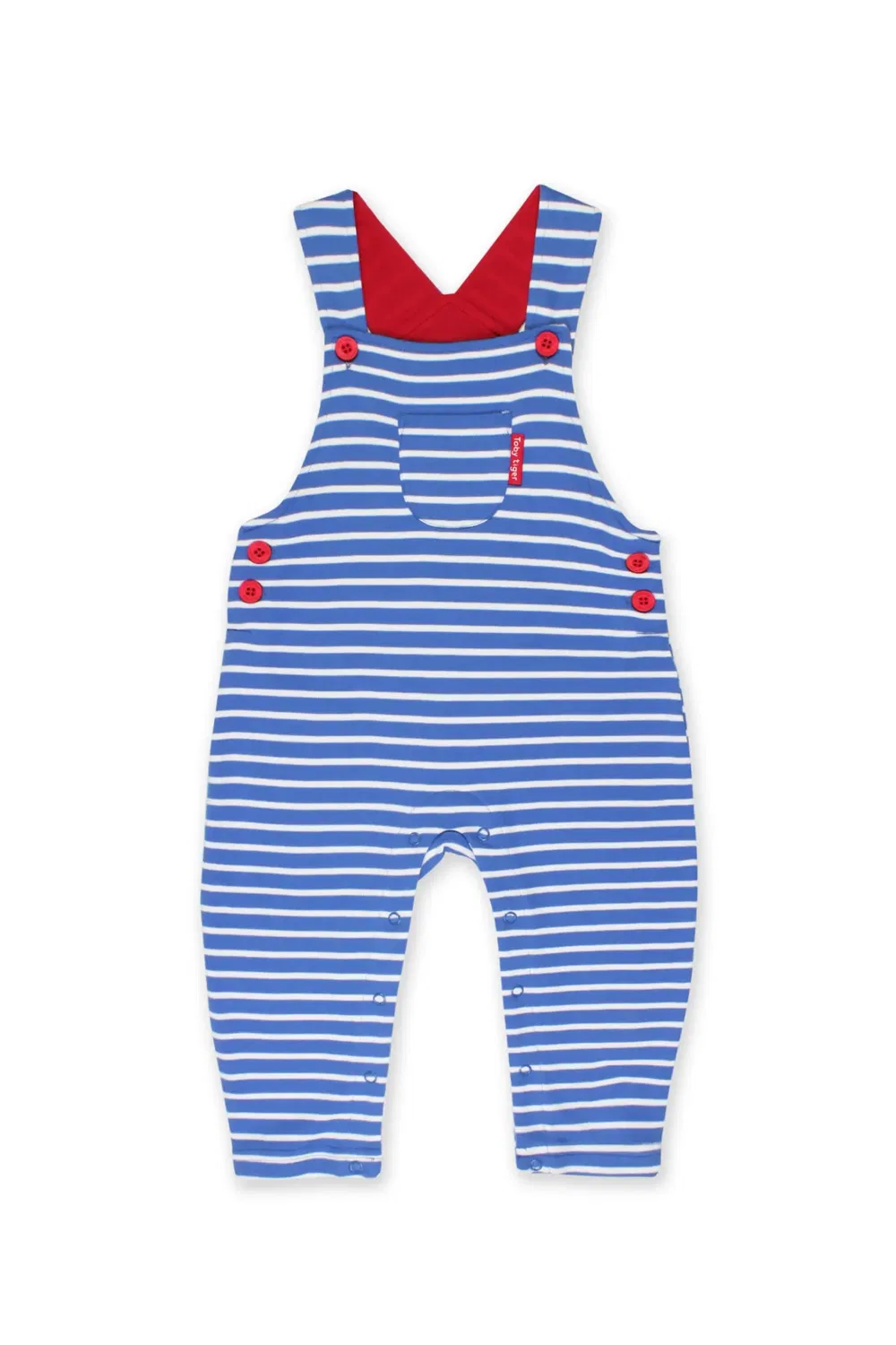 Детские комбинезоны с бретелями в полоску Blue Breton Stripe Toby Tiger, Blue