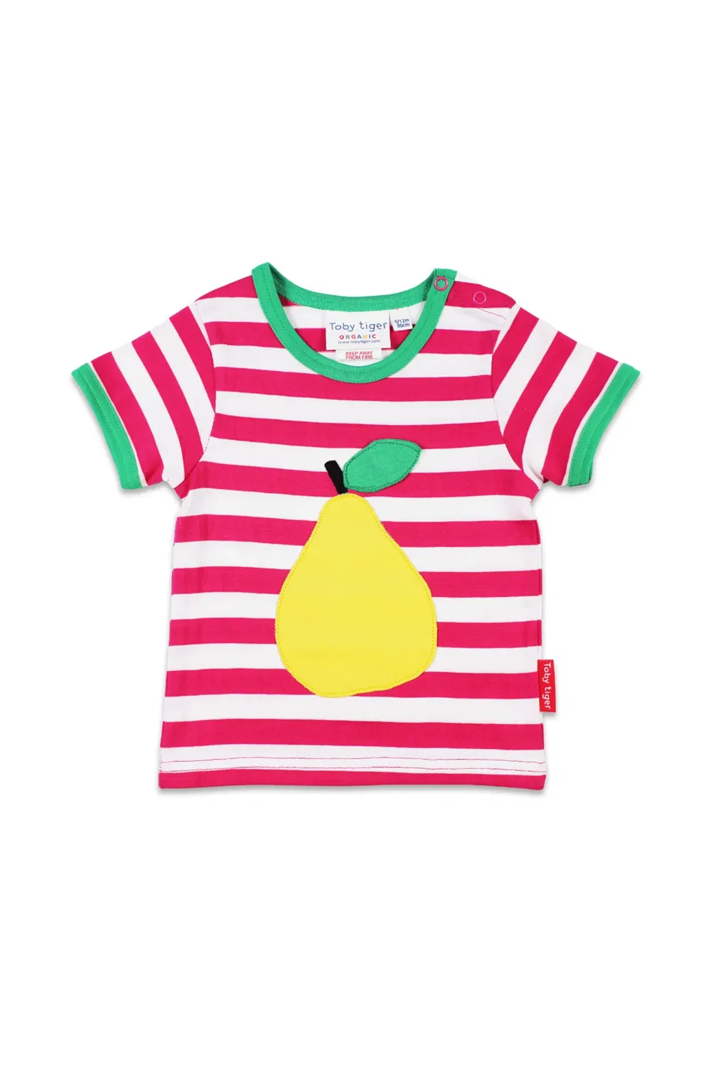 Детская футболка с аппликацией Pear Toby Tiger, Multi